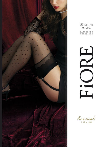 Suspender stockings "Silky Touch" Marion 20 DEN - Fiore Premium