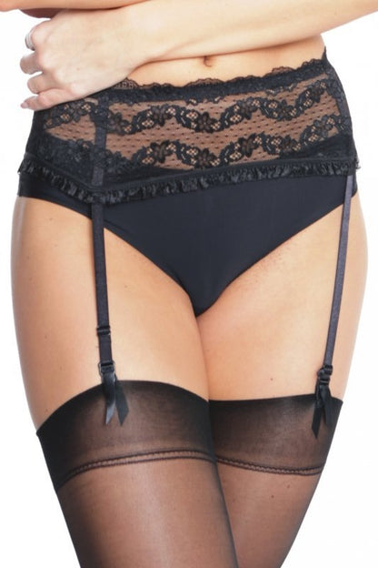 Wide lace Lilly garter belt