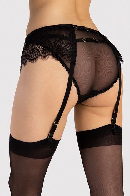 Women's suspenders made of transparent lace Fiore Delice