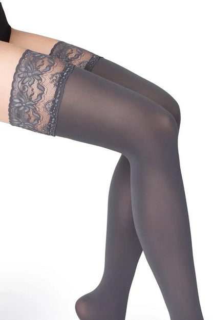 Opaque hold-up stockings Chance 100 DEN grey