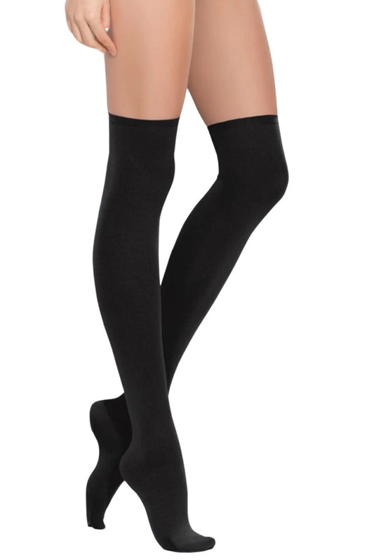 Chaussettes hautes avec intérieur polaire noir 300 DEN