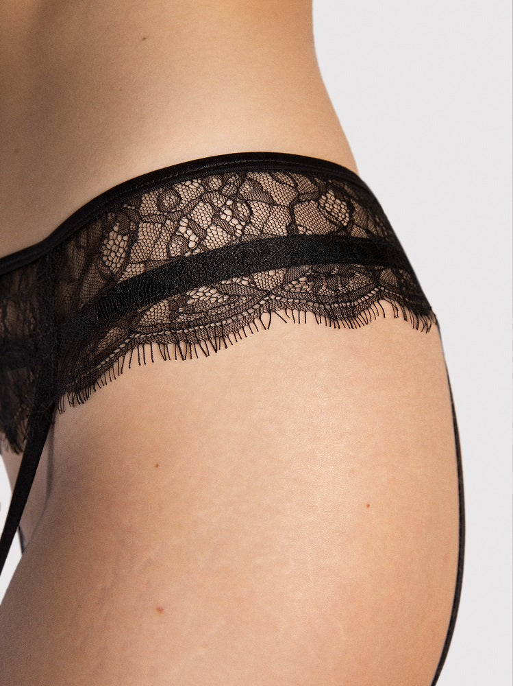 Fiore Blissful transparent lace garter belt