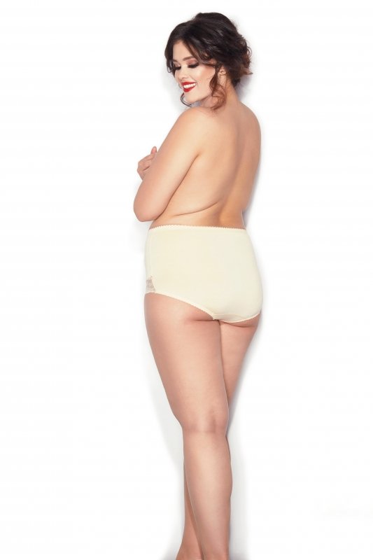 Figure-shaping panty girdle with lace beige sizes XL-9XL