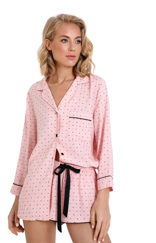 Nachtwäsche Damen Pyjama Set in Rosa - Charlotte Kurz