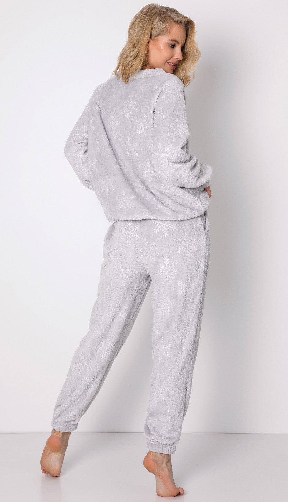 Warmes Fleece-Pyjama-Set für Damen für Winternächte