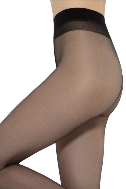 Elegant tights Gatta Ellen 15 DEN Lycra Satin Sheer - Black