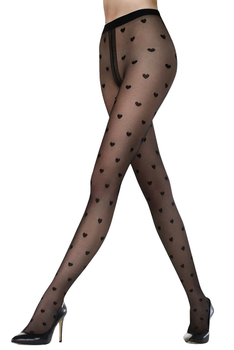 Black clearance heart stockings