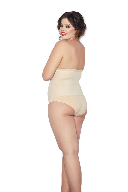 Gaine-culotte galbante femme taille haute beige - grandes tailles XL-9XL