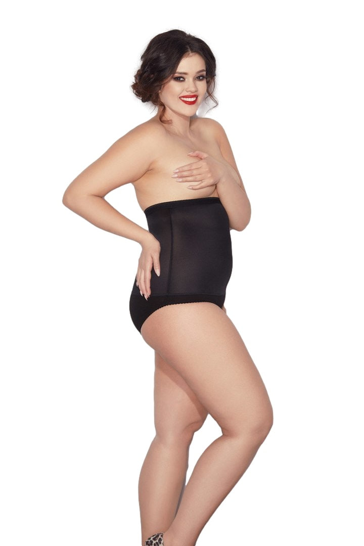 Figure-shaping women's panties high waist black large sizes