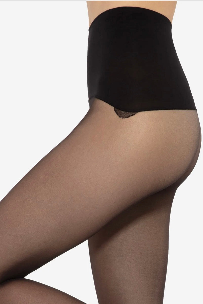 Shaping seamless tights high waist Gatta Talia Comfort 30 DEN - Black
