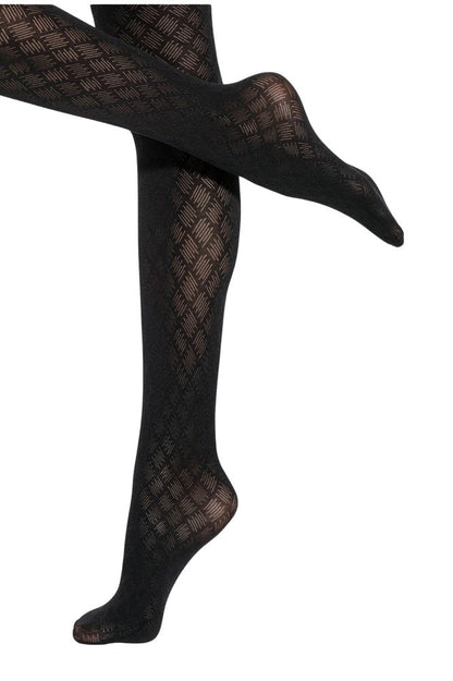 Black tights with pattern Loretta 149