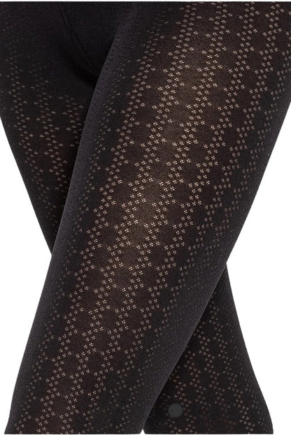 Black tights with pattern Loretta 148