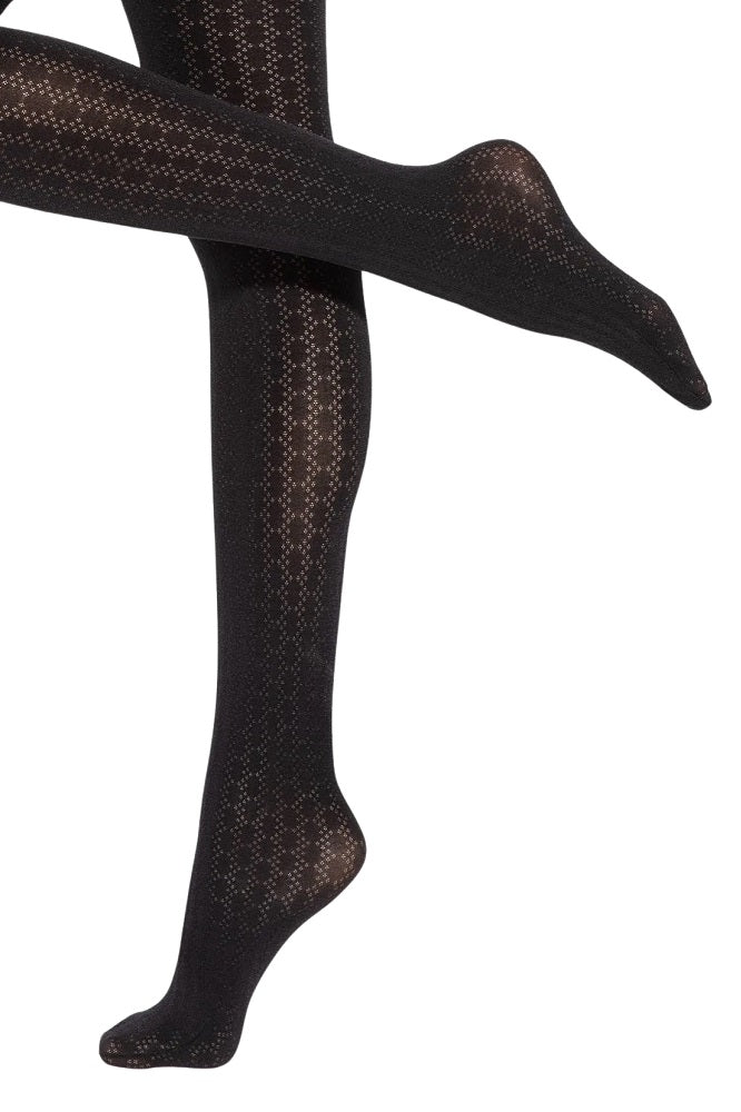 Black tights with pattern Loretta 148