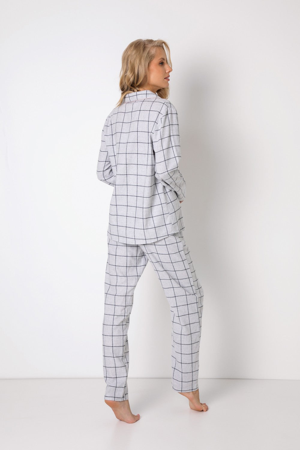 Baumwolle Warmes Langes Damen Pyjama Set Aruelle