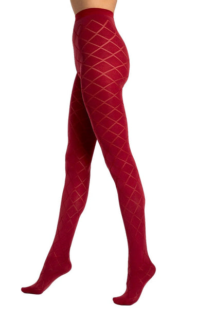 Fashionable cherry red tights Fiore Fusil