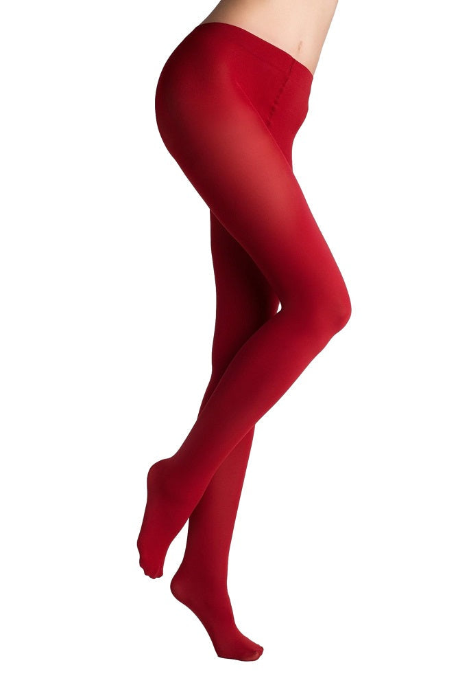 Colourful Opaque Red Tights  - Fashion Trend 2024