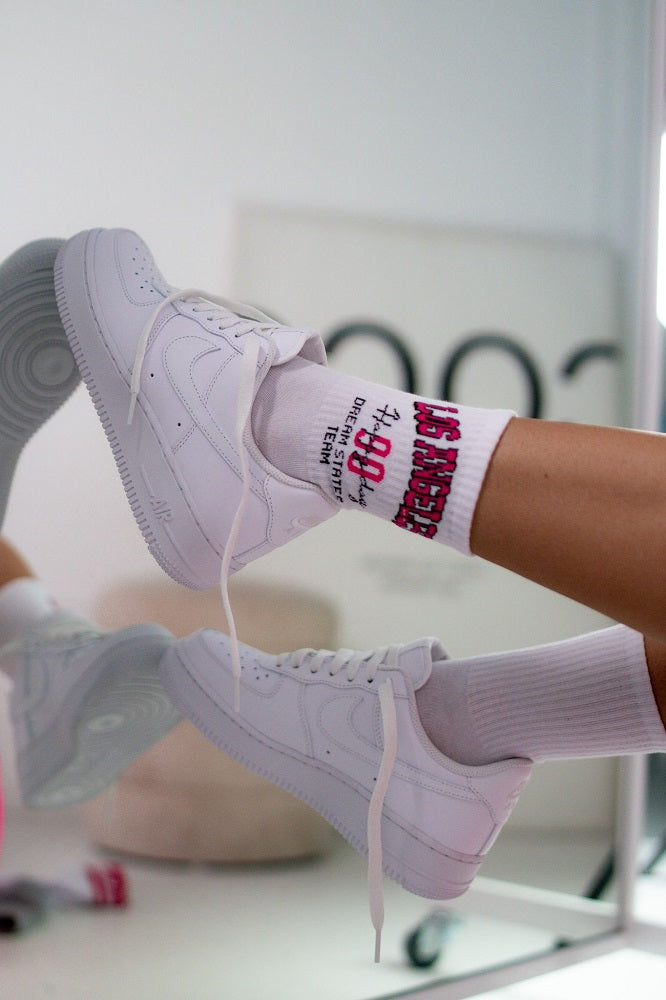 White Air Max and White Cotton Socks "Los Angeles"