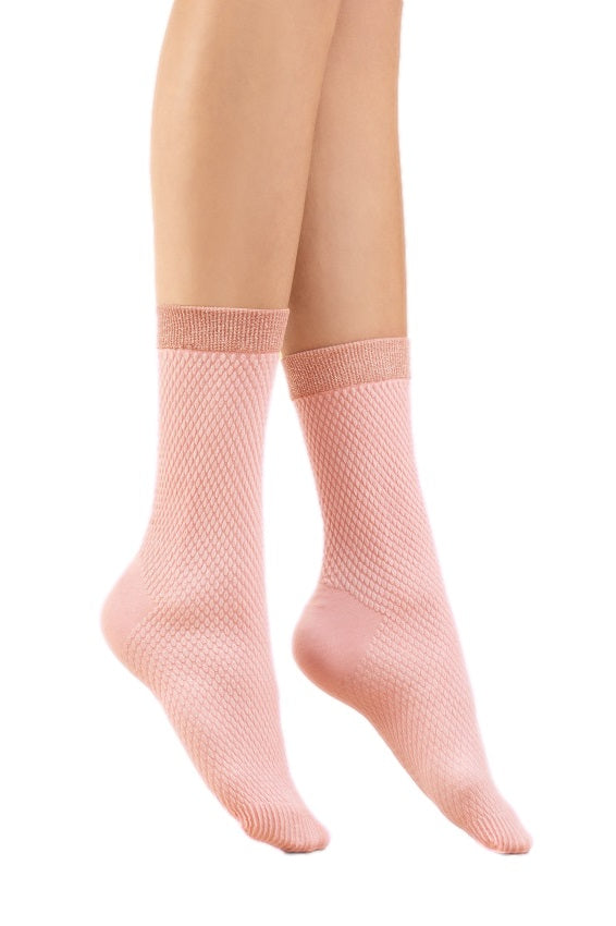 Süße Blickdichte Damen Socken Cornetto 60 DEN in Rosa