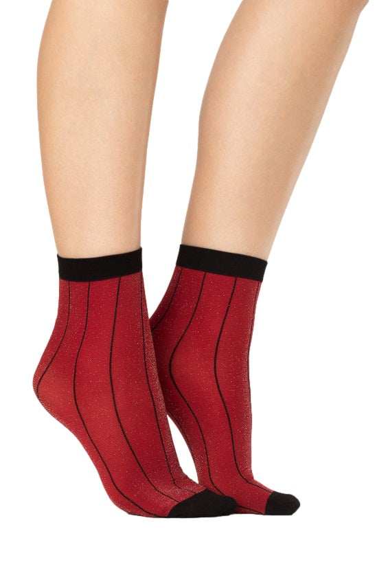 Elegant women's socks with Lurex trinket 40 DEN